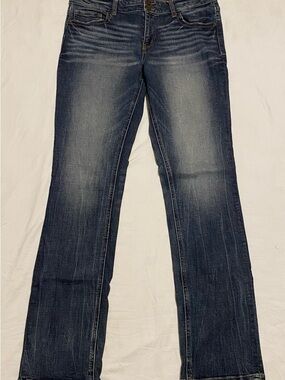 BKE Women's Dark Blue Straight-Leg Jeans